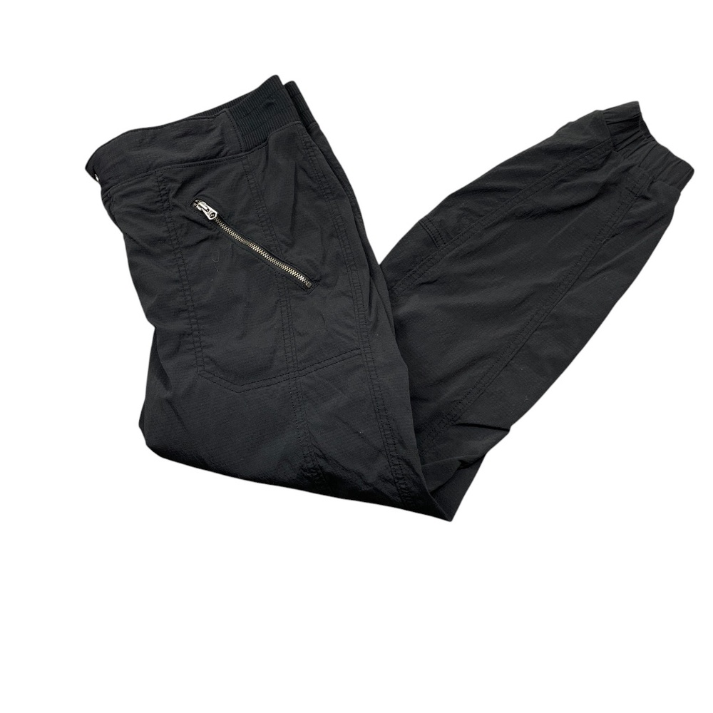 Athleta 14 Black Nylon Joggers Zipper‎ Pockets